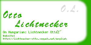 otto lichtnecker business card